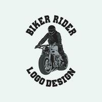 vector logo biker