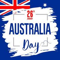 Australia day square postcard with creative background vector