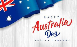 Happy Australia Day greeting card design vector
