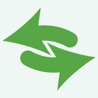 Flat Green Arrows Recycle, World Earth Day, Environment day, Ecology concept vector