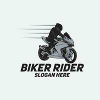 vector logo biker