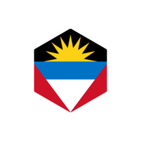 Antigua and Barbuda flag vector label badge png