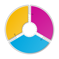 Infografica con 3 passi, processi o opzioni. png