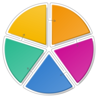 Infografica con 5 passi, processi o opzioni. png