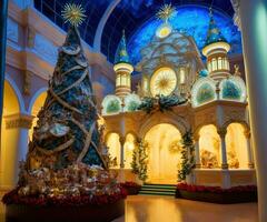 AI generated christmas at disneyland paris photo