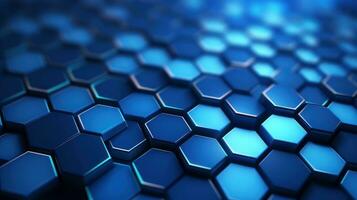 AI generated Abstract 3D render hexagon technology background. photo