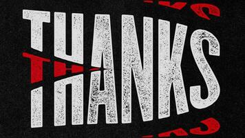 THANKS Lettering. Dynamic Text Animations with a Grunge Texture video