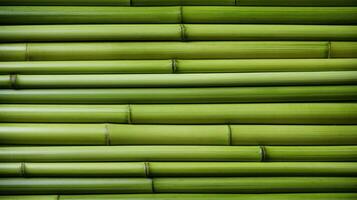 AI generated Green bamboo texture for interior or exterior design, bamboo fence texture background. photo