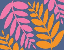 leaves seamless vector pattern or textile swatch with tree floral. Stock illustration.