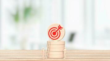 The target icon for business concept 3d rendering. photo