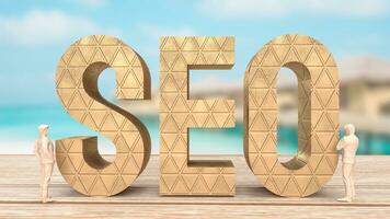 The seo text for Business concept 3d rendering photo