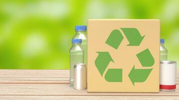 The Recycle boxes  for eco concept 3d rendering. photo