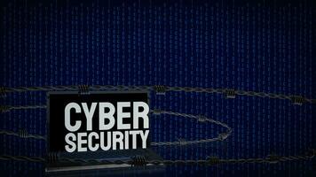 The cyber security for technology and it concept 3d rendering. photo