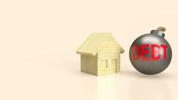 The image for Household debt or property concept 3d rendering. photo