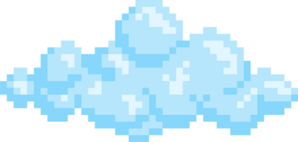 blue sky cloud bubble pixel design for decoration wheather forcast pixel design png