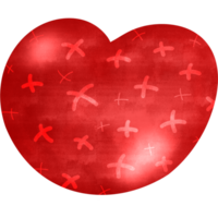 rood hart schattig trek verf patroon voor liefde Valentijn bruiloft festival png