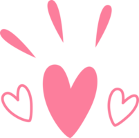 línea modelo rosado corazón plano diseño para decoración amor enamorado Boda tarjeta diseño png