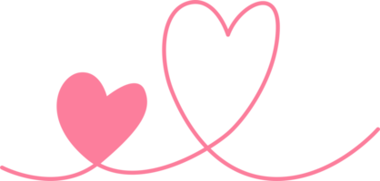 line pattern pink heart flat design for decoration love valentine wedding card design png