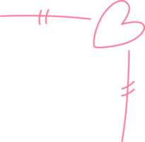 linje mönster rosa hjärta platt design för dekoration kärlek valentine bröllop kort design png