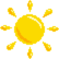 sun day pixel design for forecast wheather pixel design png