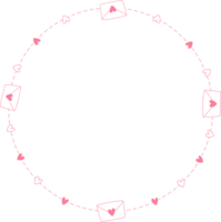 roze hart kader hoek grens kaart voor decoratie Valentijn bruiloft liefde festival png