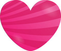 rosa hjärta illustration söt design för dekorera valentine bröllop kärlek festival png