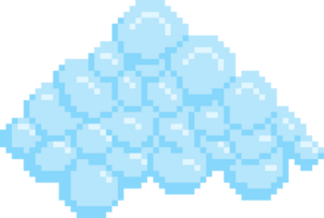 Blau Himmel Wolke Blase Pixel Design zum Dekoration Wetter Vorhersage Pixel Design png