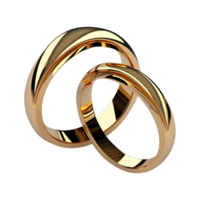 ai généré couple bague sur transparent Contexte - ai généré png