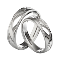 ai généré couple bague sur transparent Contexte - ai généré png