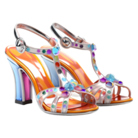 AI generated Ladies Sandal on Transparent background - Ai Generated png