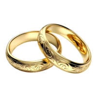 ai généré couple bague sur transparent Contexte - ai généré png