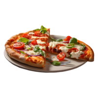 ai genererad pizza skivor på transparent bakgrund - ai genererad png