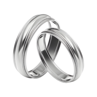 ai généré couple bague sur transparent Contexte - ai généré png