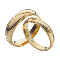 ai généré couple bague sur transparent Contexte - ai généré png