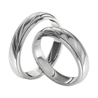 ai généré couple bague sur transparent Contexte - ai généré png