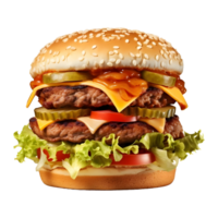 ai gerado zinger hamburguer em transparente fundo - ai gerado png