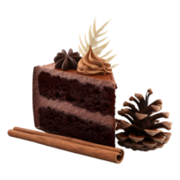 AI generated Chocolate Cake Slice on Transparent background - Ai Generated png