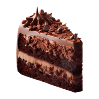 ai generato cioccolato torta fetta su trasparente sfondo - ai generato png