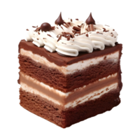 AI generated Chocolate Cake Slice on Transparent background - Ai Generated png