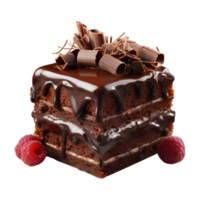 AI generated Chocolate Cake Slice on Transparent background - Ai Generated png