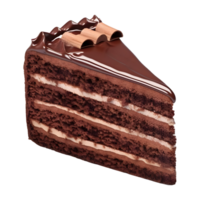 ai generato cioccolato torta fetta su trasparente sfondo - ai generato png