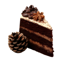 AI generated Chocolate Cake Slice on Transparent background - Ai Generated png