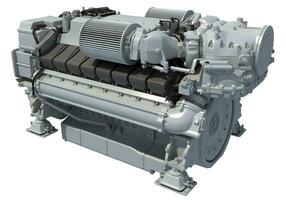 Yacht and Ship Engine 3D rendering photo