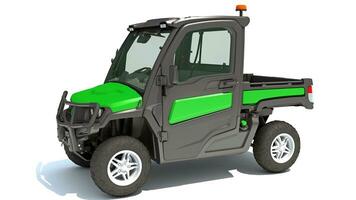 UTV Utility Vehicle 3D rendering on white background photo