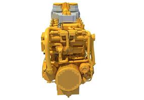 Marine Propulsion Engine for Ships, Yachts and Boats 3D rendering photo