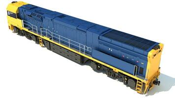 Locomotive train 3D rendering on white background photo