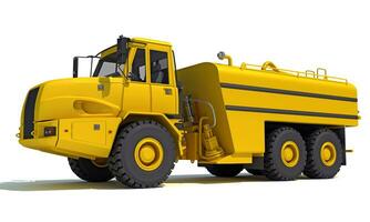 Mining Dump Truck heavy construction machinery 3D rendering on white background photo