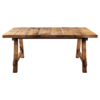 ai generato di legno tavolo su trasparente sfondo - ai generato png