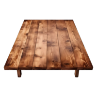 ai generato di legno tavolo su trasparente sfondo - ai generato png