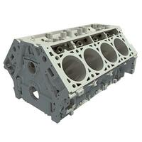 V8 Engine Block 3D rendering on white background photo